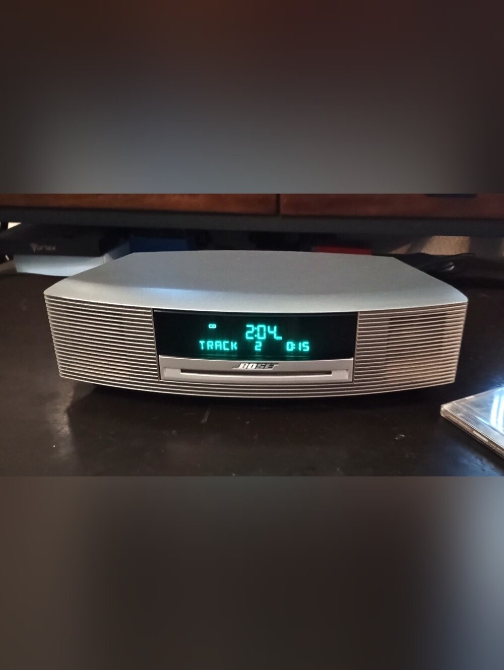 Bose Silver Desktop CD Music System with Green Display